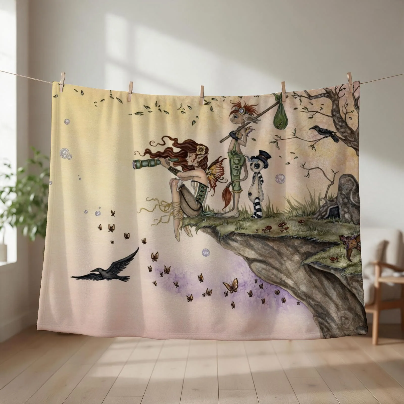 Where The Wind Takes You Throw Blanket christmas gifts Hair valentine gift ideas Baby Blankets