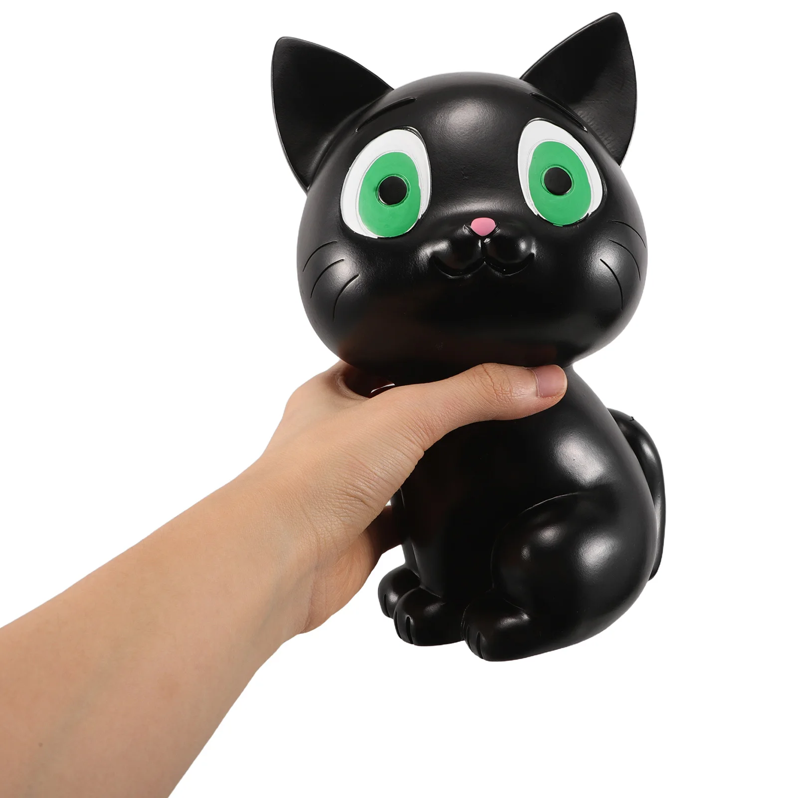 

Kitten Cat Money Bank Black Unbreakable Coin Box Kids Saving Pot Cute Animal Statue Cute Money Saving Bank Desktop Decor