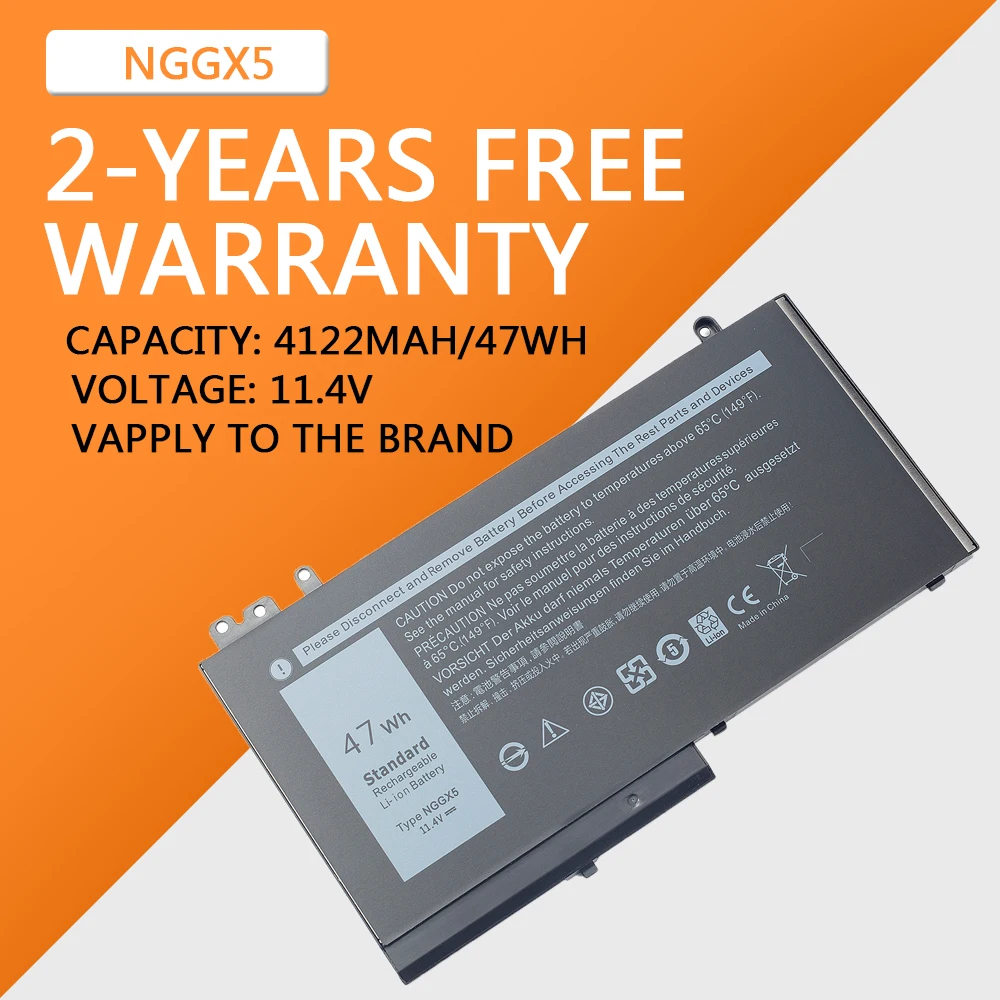 NGGX5 Battery For Dell E5250 E5470 E5270 E5570 JY8D6 954DF 0RDRH9 0JY8D6