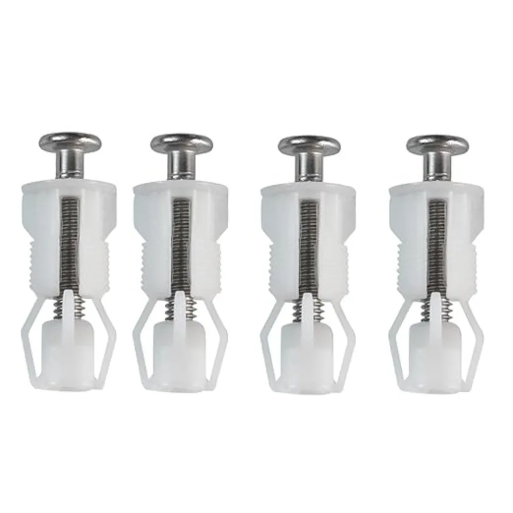 Kit de Substituição de Parafusos para Tampa de Vaso Sanitário com Porca e Tampa para Vaso Sanitário, Acessórios de Ferragens para Banheiro, Parafusos para Tampa de Vaso Sanitário, 4 Peças