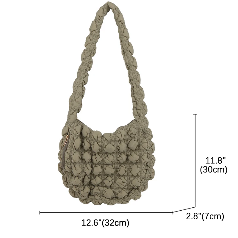 XOUHAM-Bolso de hombro acolchado para mujer, bandolera de gran capacidad, con burbujas hinchadas, para invierno