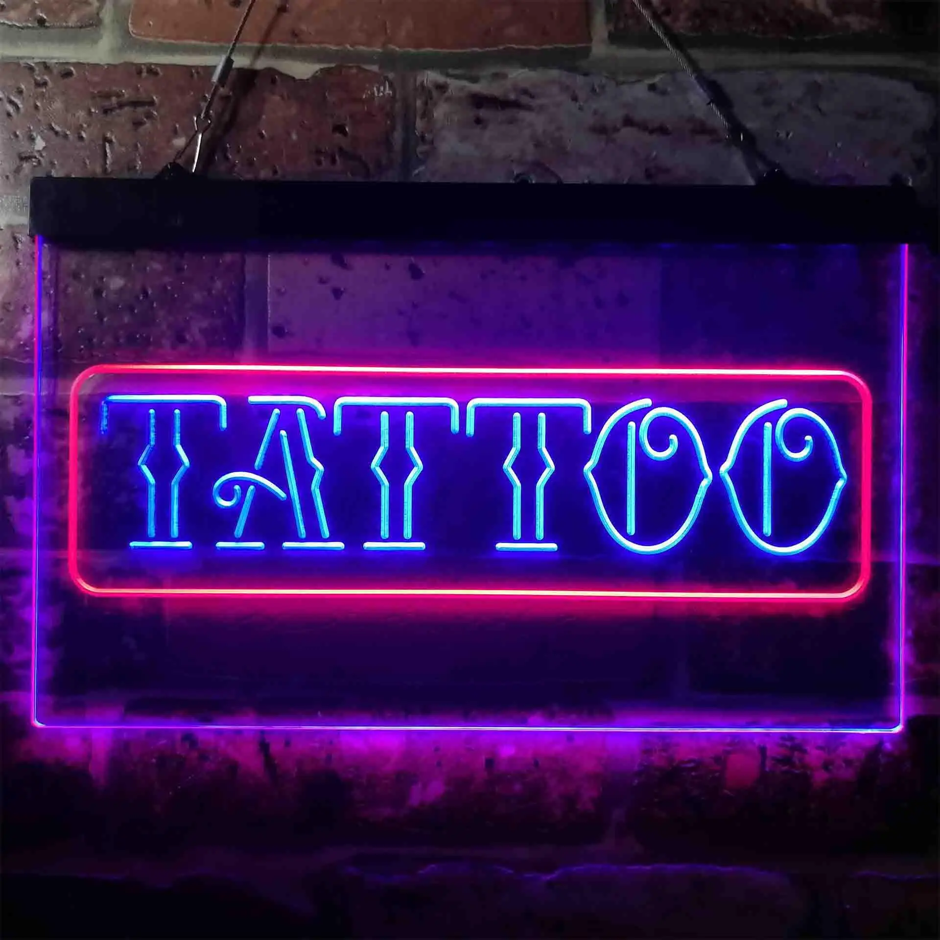 Tattoo Art Wording Dual Color Led Neon Sign st6-i3937