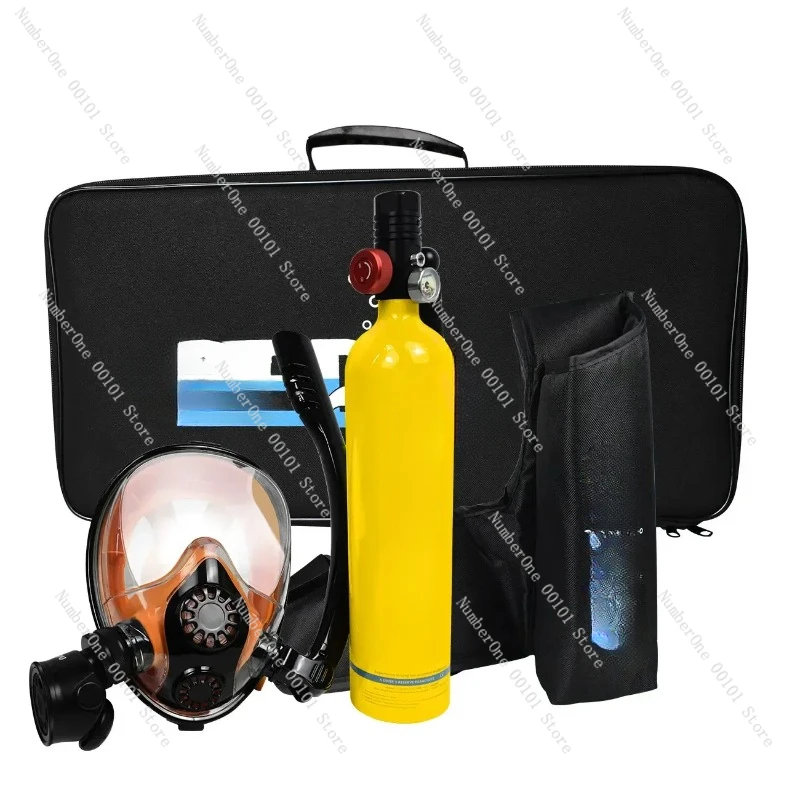 1L Diving Scuba Tank Oxygen  Snorkeling Portable Lung for Under 15-25 Minutes   Mask Combination