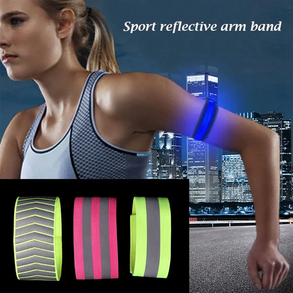 High Quality Reflector Wristband Fishing Accessories Warning Armband Cycling Reflective Strips Sport Tape Bike Safety Alert