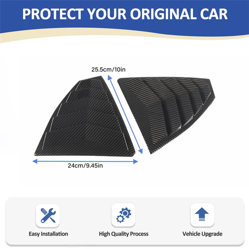 

Top Sale Subtle Rear Side Window Louvers And Air Vent Scoop For Subaru WRX, Model Years 2022-2024
