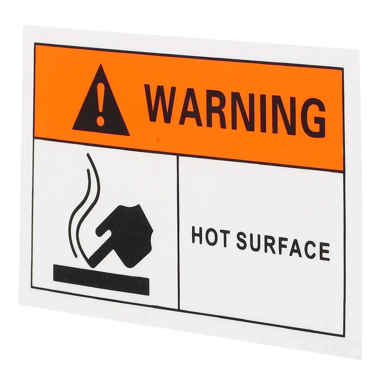 Hot Surface Warning Sign Plastic Waterproof Self Adhesive Caution Labels Safety Warning Stickers for Machines Caution Sign