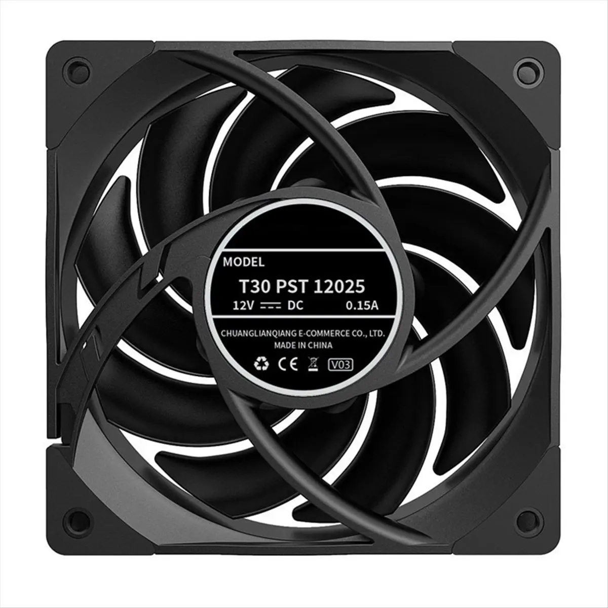 

Stable- T30 Computer Case Fan 12CM 4PIN PWM CPU Cooler Fan PC Case Cooling System Fan 120mm SFDB PC Gamer CPU Cooler Black
