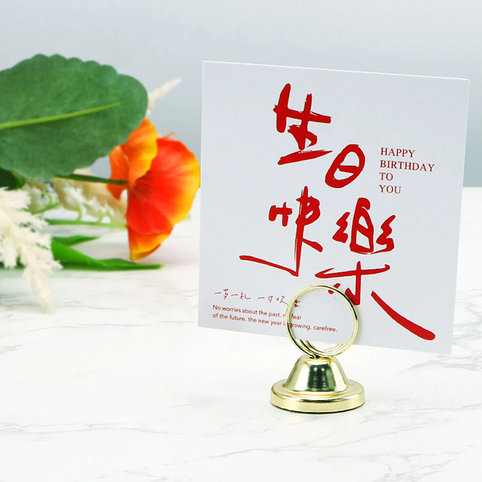 Wedding Reception Place Card Holder Metal Notepad Clip Stable Circular Base for Party Table Number Sign Photo Stand Elegant