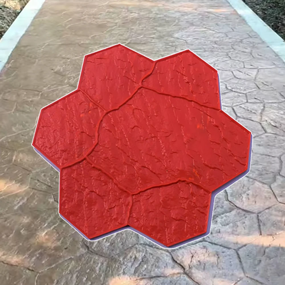 

Villa courtyard antique-style flooring mold 80x80cm extra-large ice crack pattern board Cement floor renovation tool Constructio