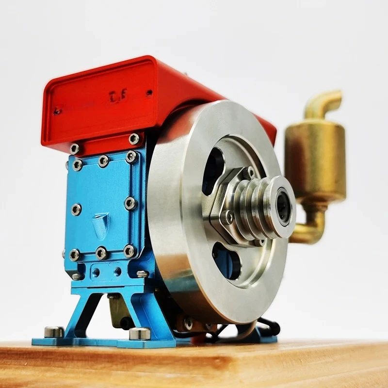 Horizontal Single-rod Tractor Head Diesel Engine Model Four-stroke Hand-held and Electric Engine Alloy Tractor Head Toy