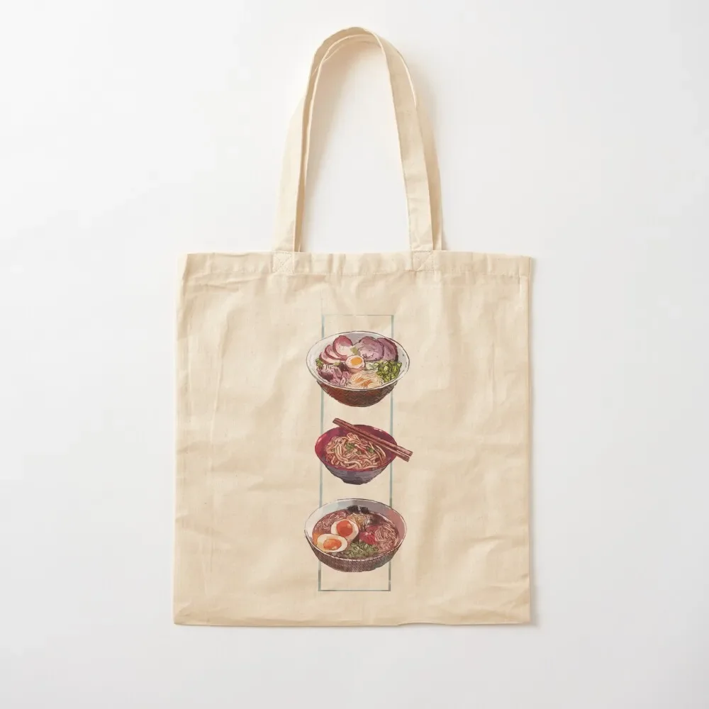 

Japanese Ramen Bowls Tote Bag tote screen Customizable foldable reusable personalized