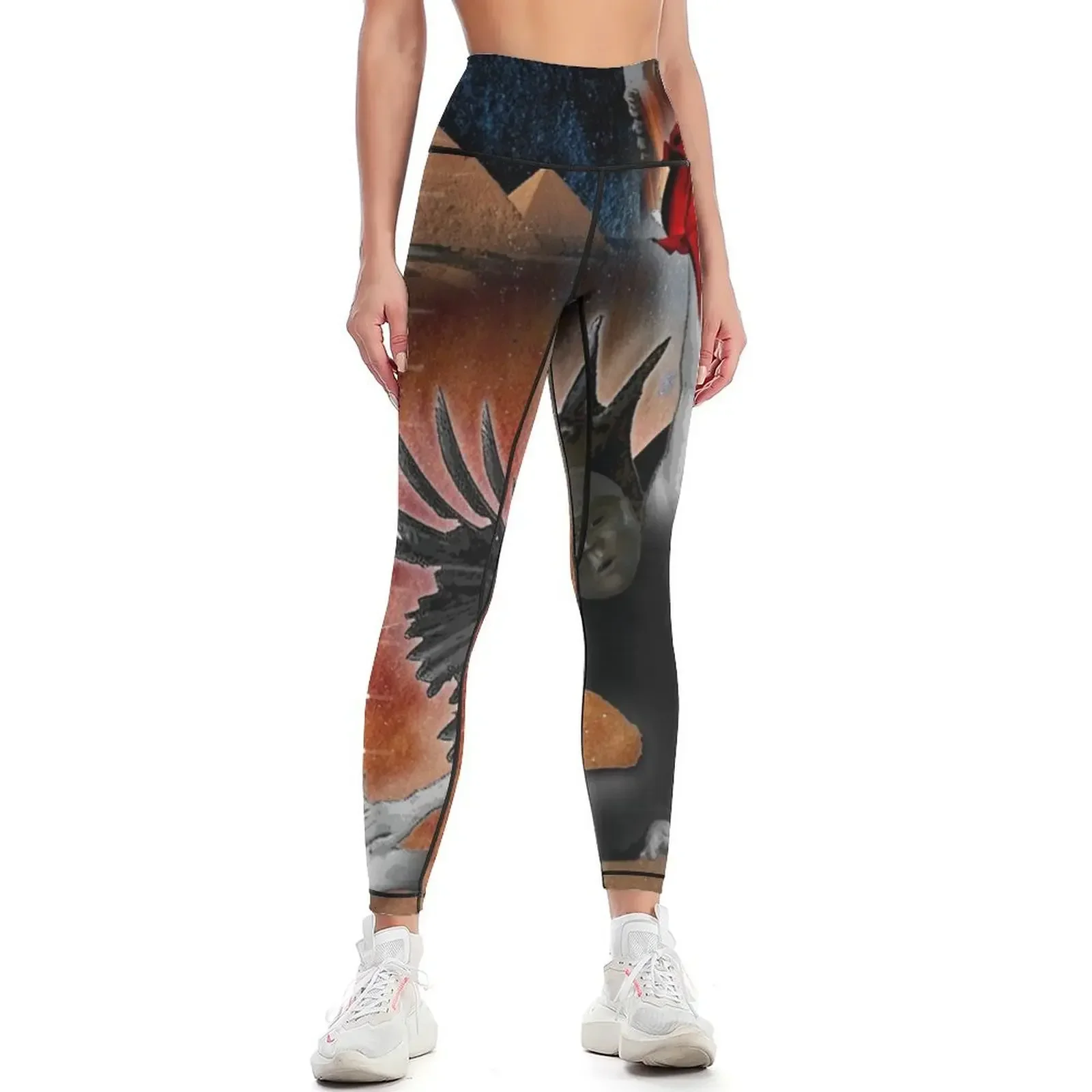 

Crow Know Rose Leggings harem pants for fitness active wear Sports pants woman Womens Leggings