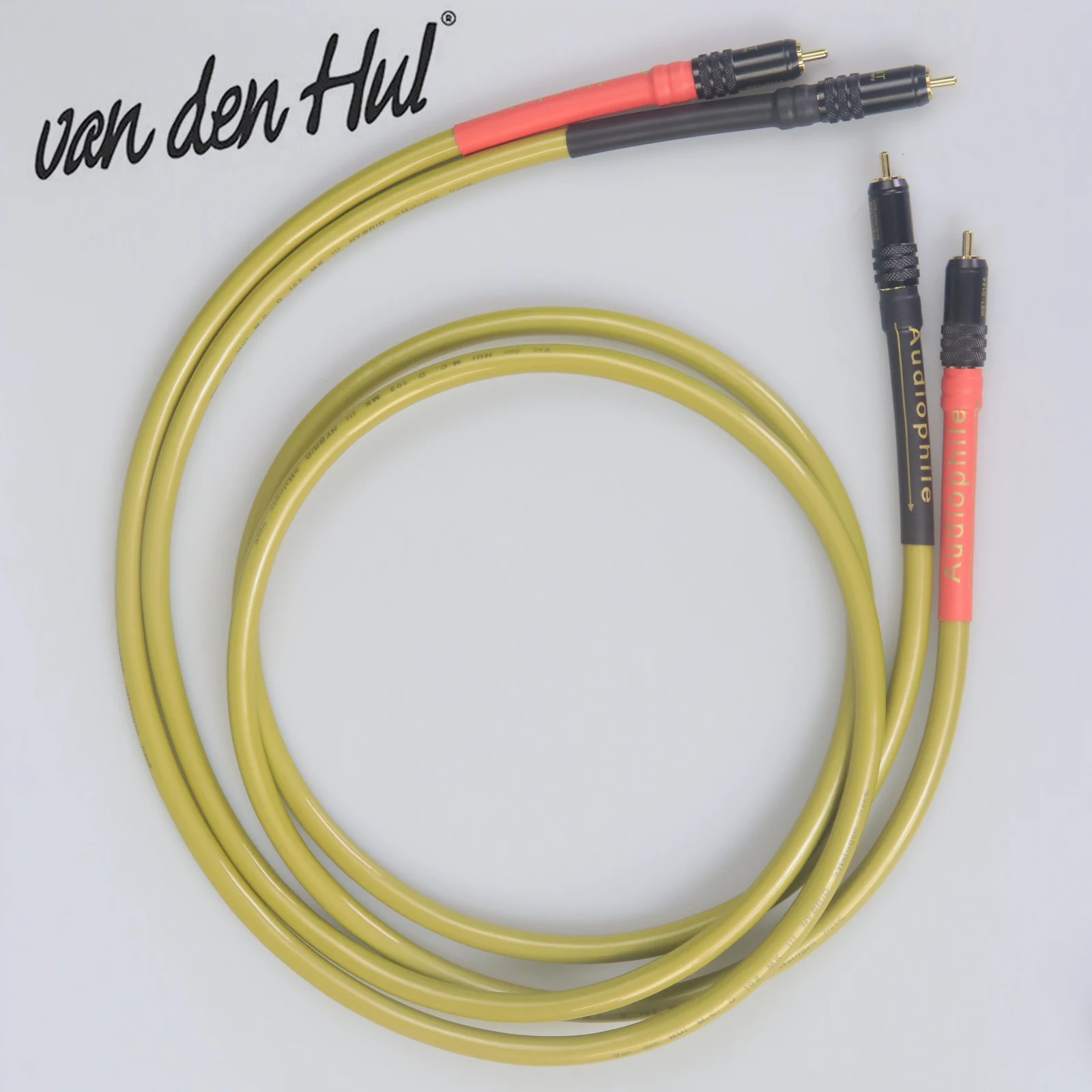 1pair Van Den Hul original Classic 102MK OCC plated sterling silver conductor HiFi  Audio Cable hi-end 2RCA to 2 RCA Signal Line