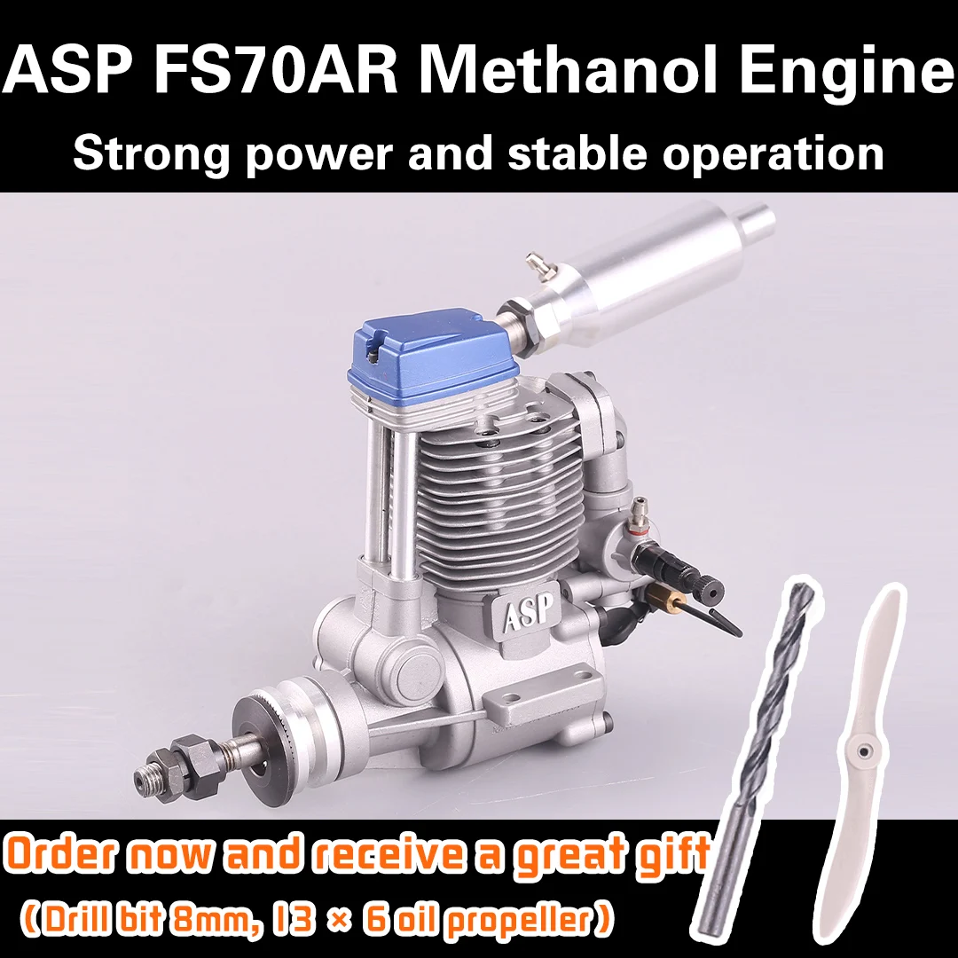 Original ASP FS70AR 70 Grade Scale 11.5cc Four Stroke Methanol Nitro Engine for RC Model Fixed Wing Aircraft Airplane