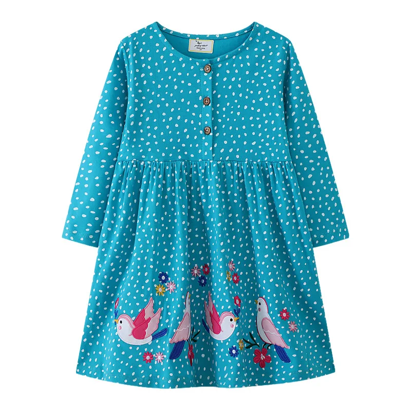 

Girls' Dress New Long Sleeve Dress Children's Home Versatile Dress One Piece Dropshipping