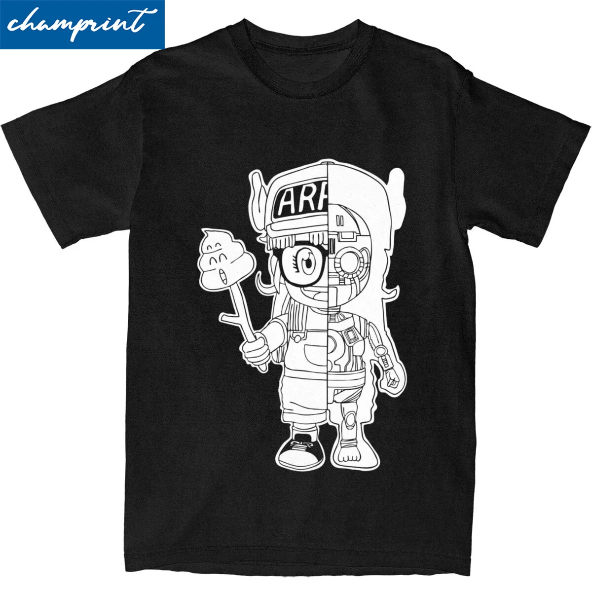 Футболки Dr. Slump унисекс хлопковые топы забавные Arale Sanatomy с круглым вырезом и коротким рукавом