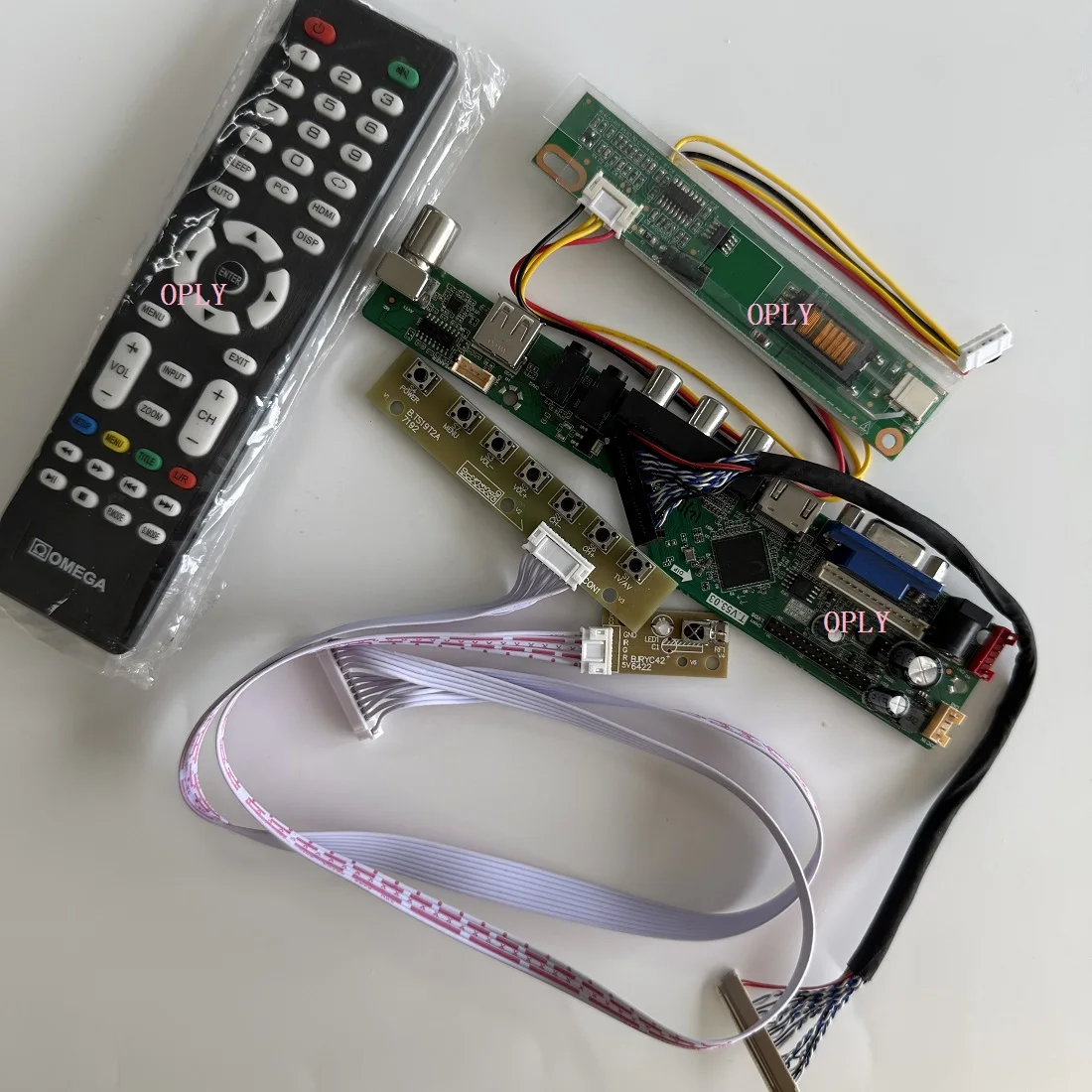 TV Controller board kit HDMI-compatible AV VGA USB RF for HT12X21 LTN121XJ QD14XL20 1024X768 1 CCFL LCD panel screen LED monitor