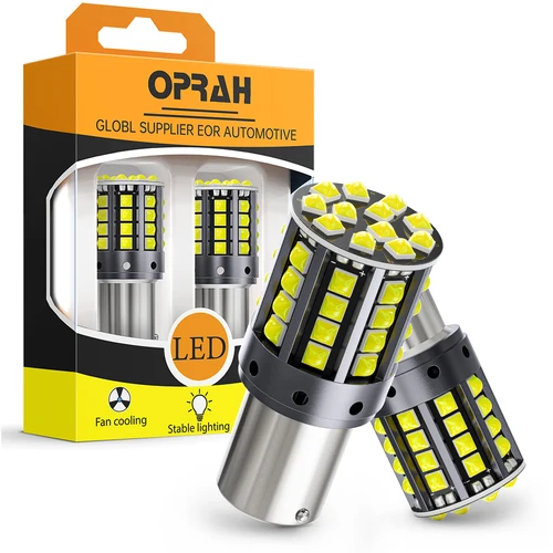 Luces LED para coche, Bombilla DRL de 12V, de alta potencia, Canbus, sin señal de Error, 2 piezas, 1156 P21W, PY21W, BA15S, 1157, BAY15D, 3030SMD