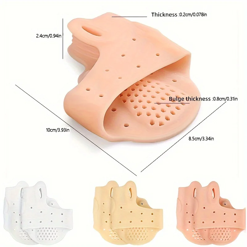 1 Pair of Gel Toe Protectors for the Forefoot, Featuring Breathable Honeycomb Design, Soft Silicone Socks, Specially Designed fo