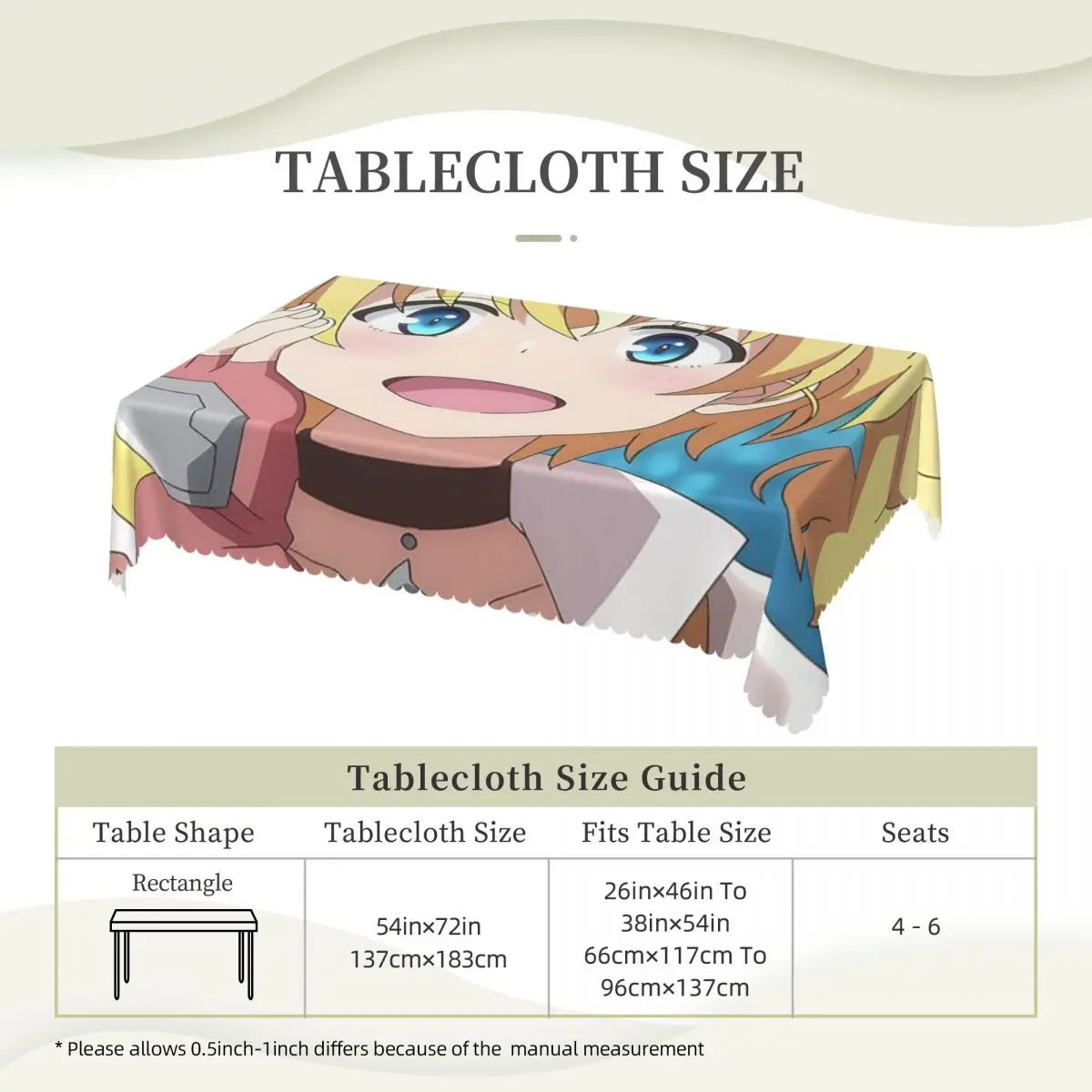Reborn As A Vending Machine Customized Rectangular Tablecloth Waterproof Table Cover for Dining Events Table Cloth