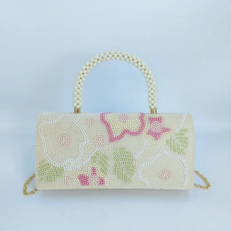 

Новая Изысканная Женская Сумка-Клатч в Китайском Стиле с Бисером, Элегантная Модная Маленькая Квадратная Сумка для Банкетов и Чонсама