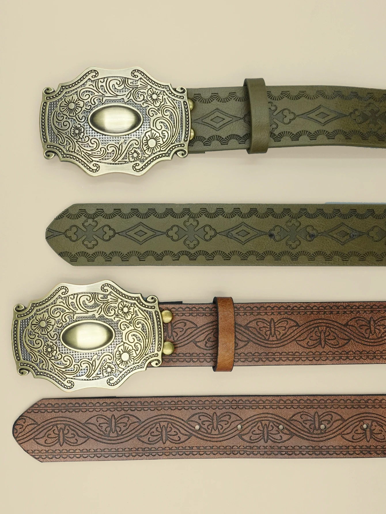 Damenmode-Gürtel im Vintage-Königlichen Stil mit Blumenmuster-Legierungsschnalle – perfekt für den täglichen Weg zur Arbeit und im Urlaub