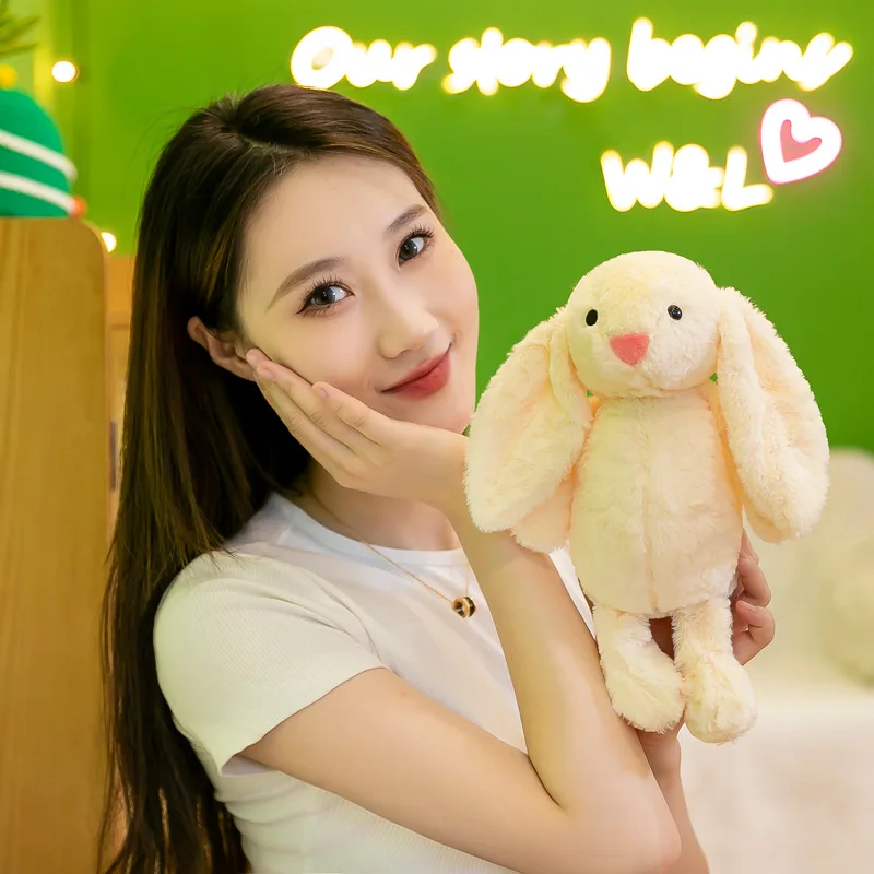 28cm Kawaii Plush Bunny Easter Stuffed Animal Toys Super Soft Rabbit Doll Plush Pillow with Long Ears Easter Children Gift