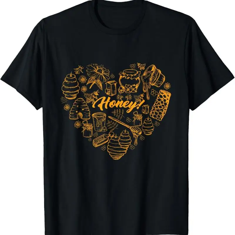 Beekeeper heart love Bee keeper Honey gift men women T Shirt