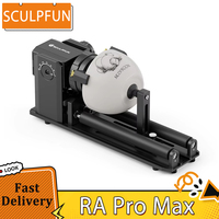 SCULPFUN RA Pro Max 4 in 1 Laser Rotary Module with Roller, for Laser Engraving Cylindrical/Irregularly Round Objects