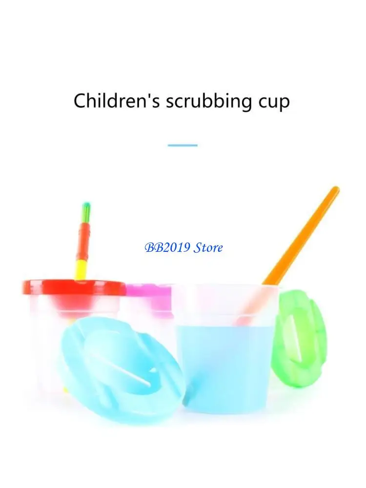 Q0KB Interactive Colorful Washing Cup Paint Tool Preschool Kids Supplies Creative Painting Supplies for Over 12 Mont