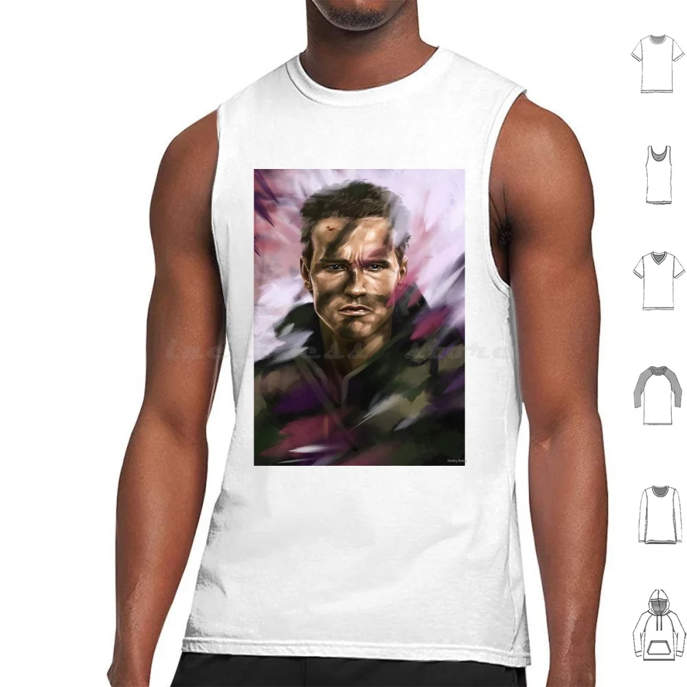 Camisetas sin mangas con estampado de Commando, de algodón, película de acción americana, Arnold Schwarzenegger, Arnold Schwarzenegger Hero Power