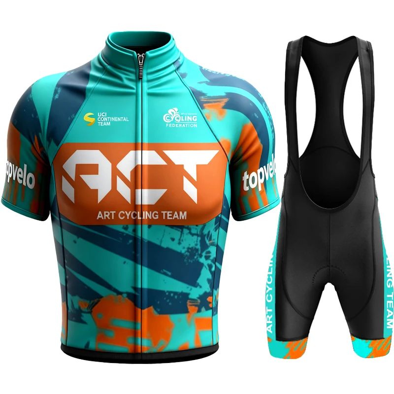 Art Cycling Team Man Bike Jersey Mtb Clothes Equipment 2026 Bicycle Men Men's Clothing Set Pants Gel Sports Shorts Sleeve Summer