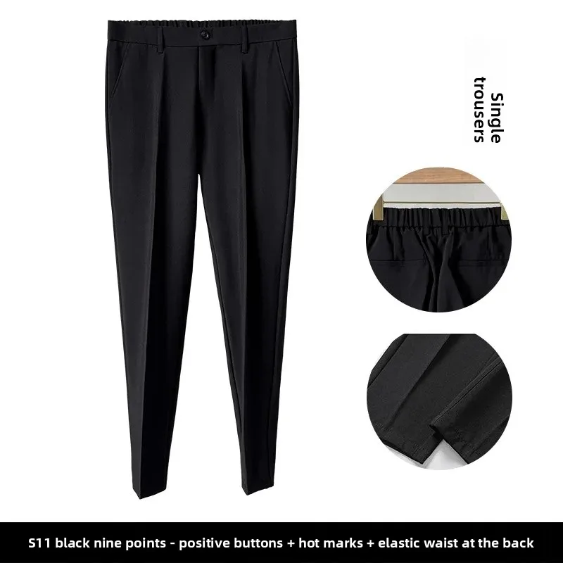 Ensemble de costume noir pour homme, tenue de travail professionnelle, tenue formelle pour entretien