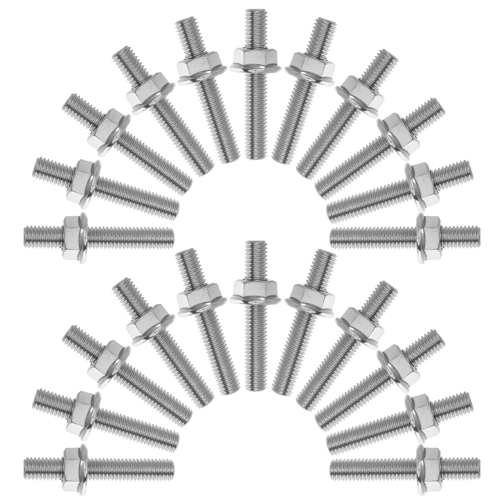 

Exhaust Manifold Bolt Set Stainless Steel 4.6 5.4 Engines Flange Nut Washer Silver Band Clamps Heavy Duty Reinforcement Car
