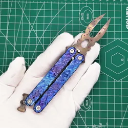 1 Piece Hand Carved Titanium EDC Baly Fork