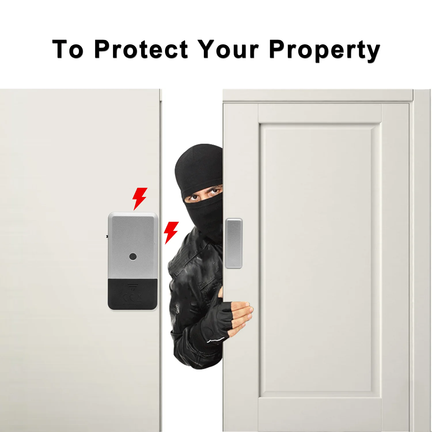 문짝 센서 무선 창문 감지기, 가정 보안 경보 시스템용 도난 침입 센서, 433MHz