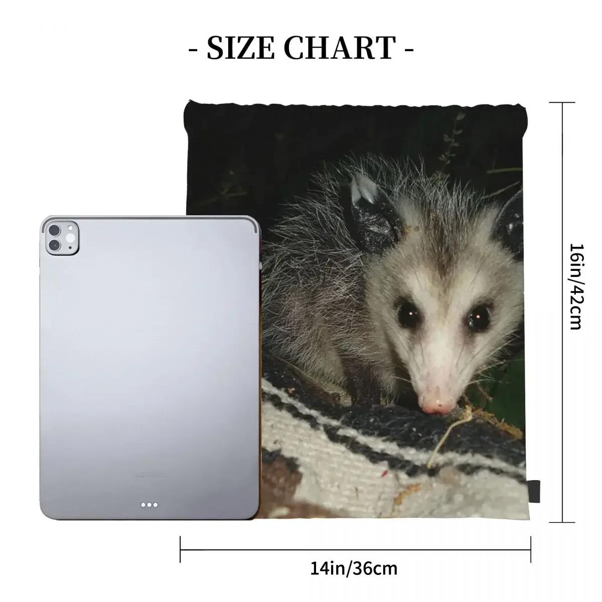 BABY OPOSSUM Backpacks Multi-function Portable Drawstring Bags Drawstring Bundle Pocket Shoes Bag BookBag For Travel Students