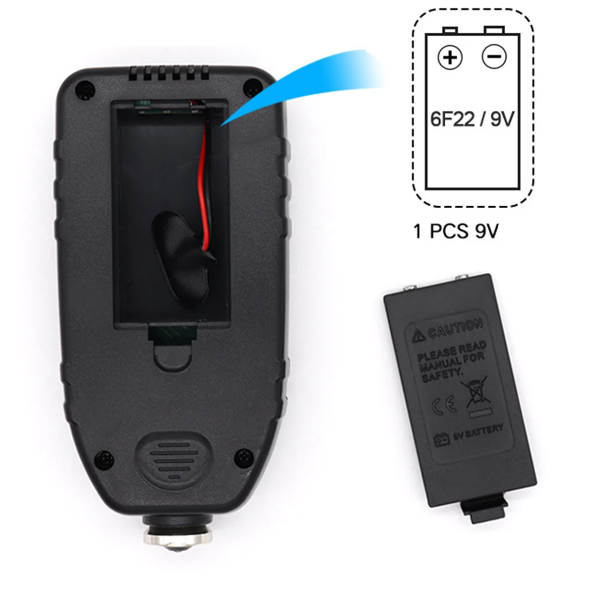 A002 TC100 قياس سمك الطلاء 0.1um/0-1300 طلاء السيارات فيلم أداة قياس السمك أداة الطلاء اليدوي