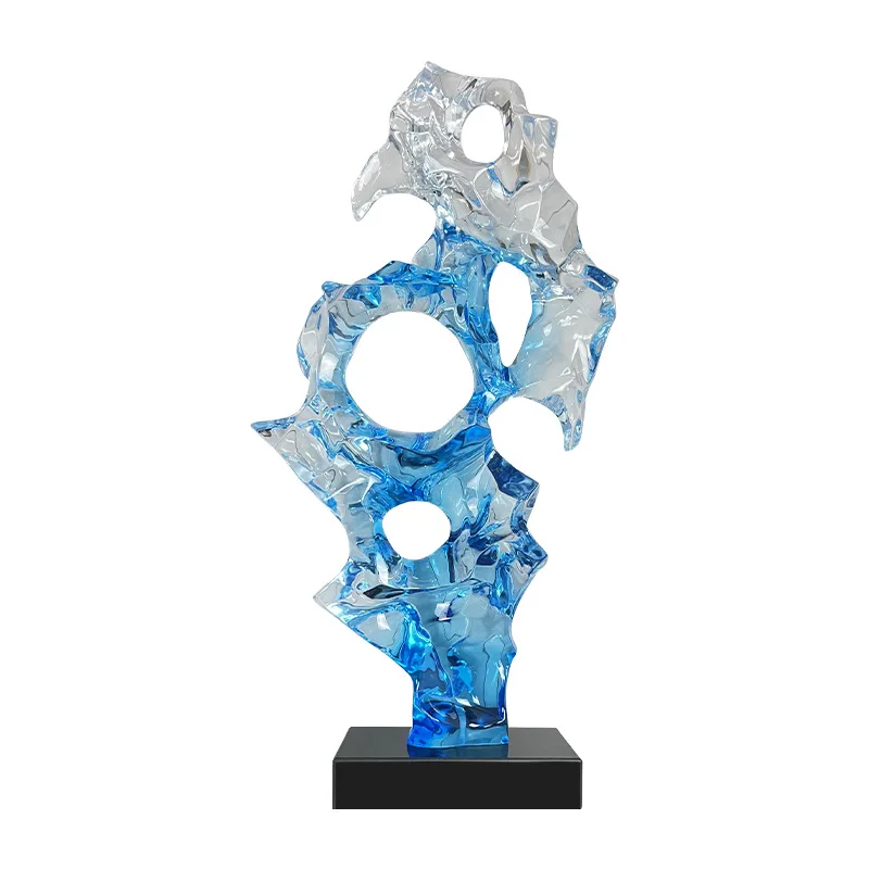 

Taihu Stone Sculpture Hotel, lobby living room entrance transparent ornaments, artworks, floor decorations