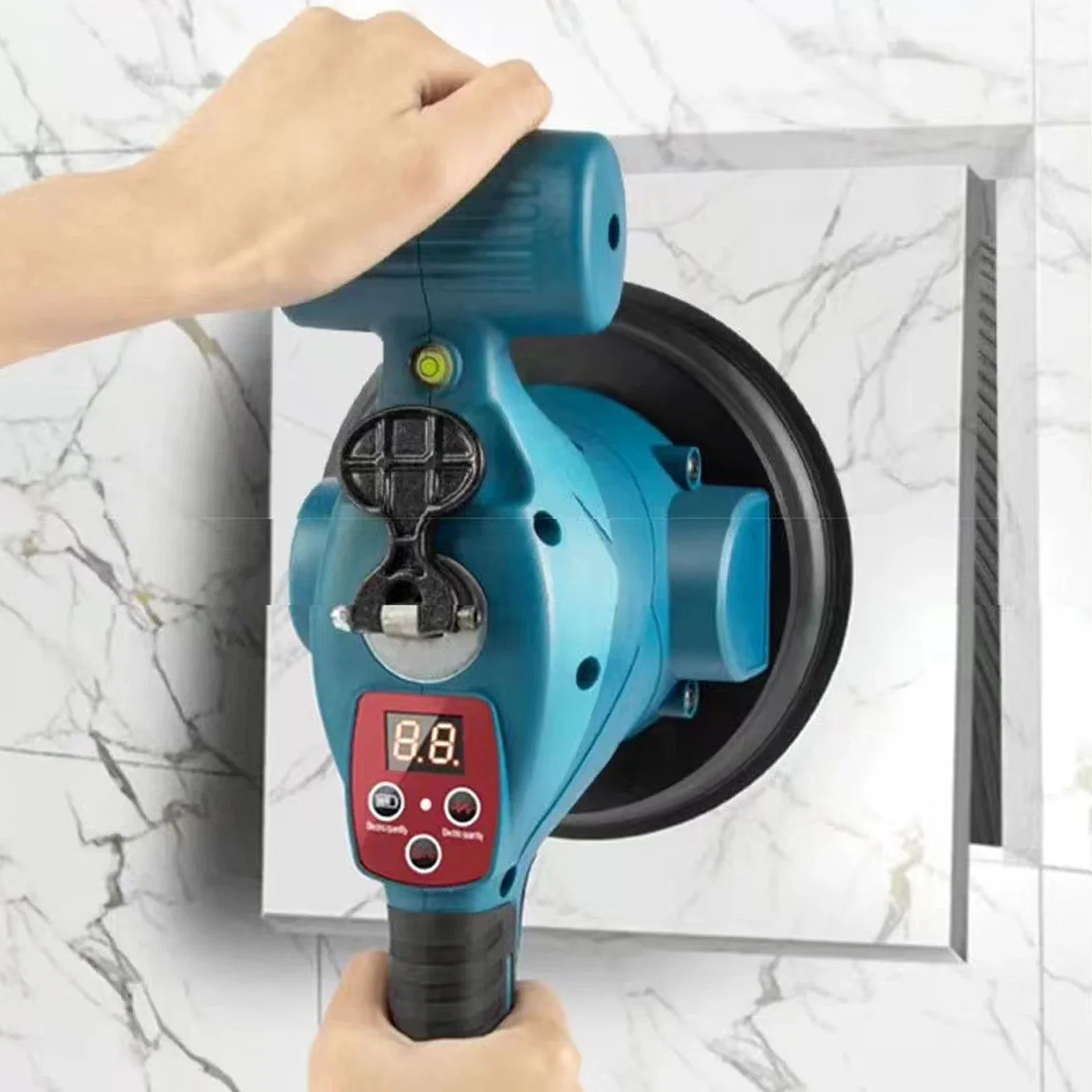 Blue Tiles Tiling Machine Tile Vibrator Suction Cup 6 Gear Adjustable Floor Vibrator Leveling Power Tool Makita 18v No Battery