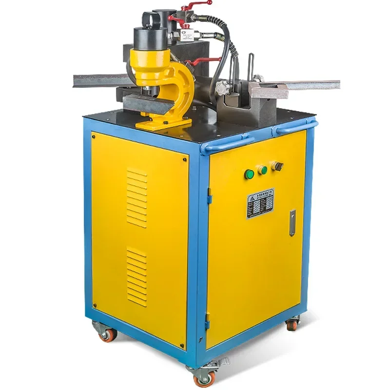 Three-in-one hydraulic flange angle iron chamfering Processing machine/punching and cutting angle steel machine