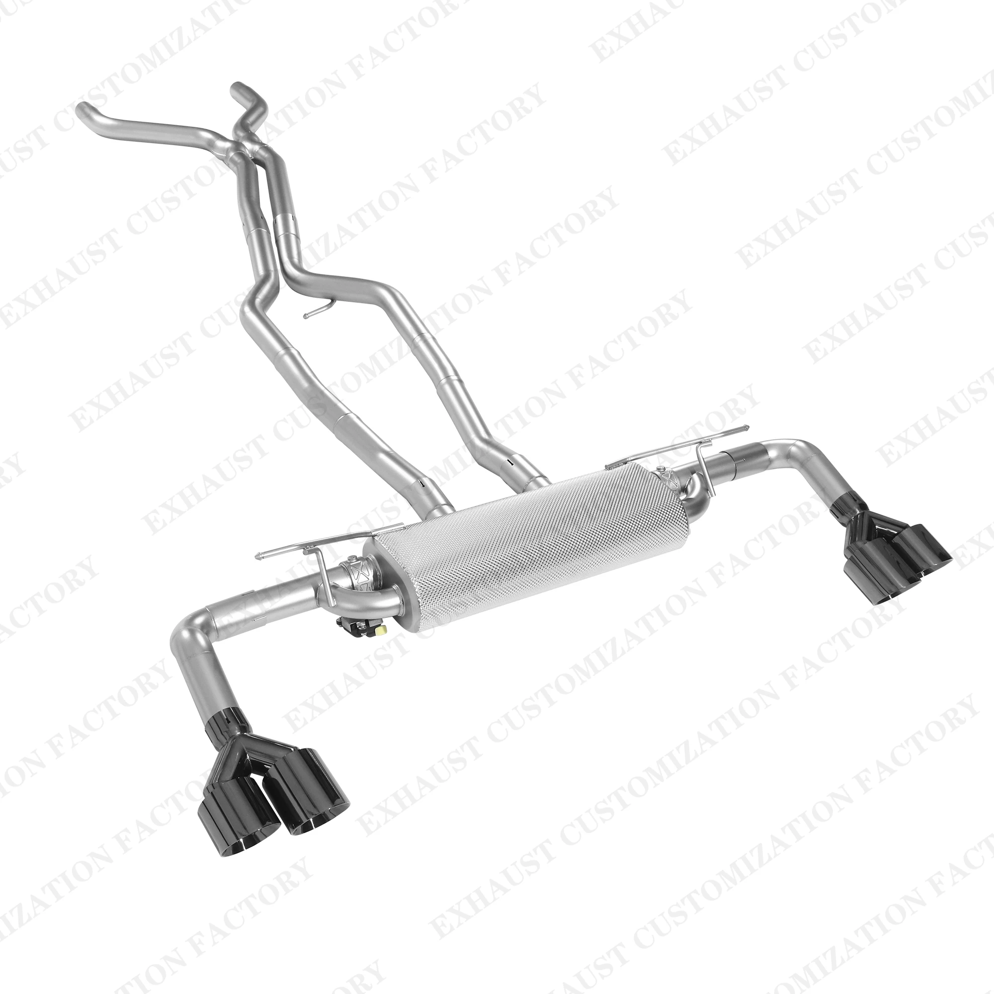 Catback Exhaust System for 2011-20217 Porsche Cayenne 958 3.0T 3.0L 3.6L 4.8L Performance Valved Muffler with Heat Shield Remote