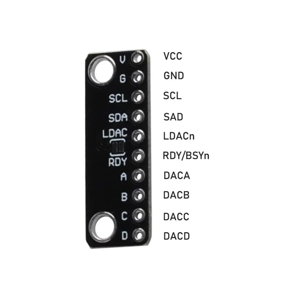 GY-MCP4728 12-Bit I2C DAC Module Digital to Analog Converter Board Compatible with Arduino Raspberry Pi Low Power