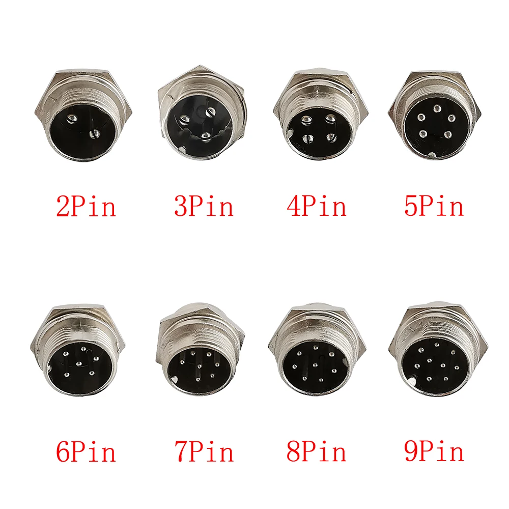 GX12/GX16/GX20 2/3/4/5/6/7/8 Pin Male Female Aviation Connector Plug Socket Butting Wire Cable Circular Aviation Plug Connectors