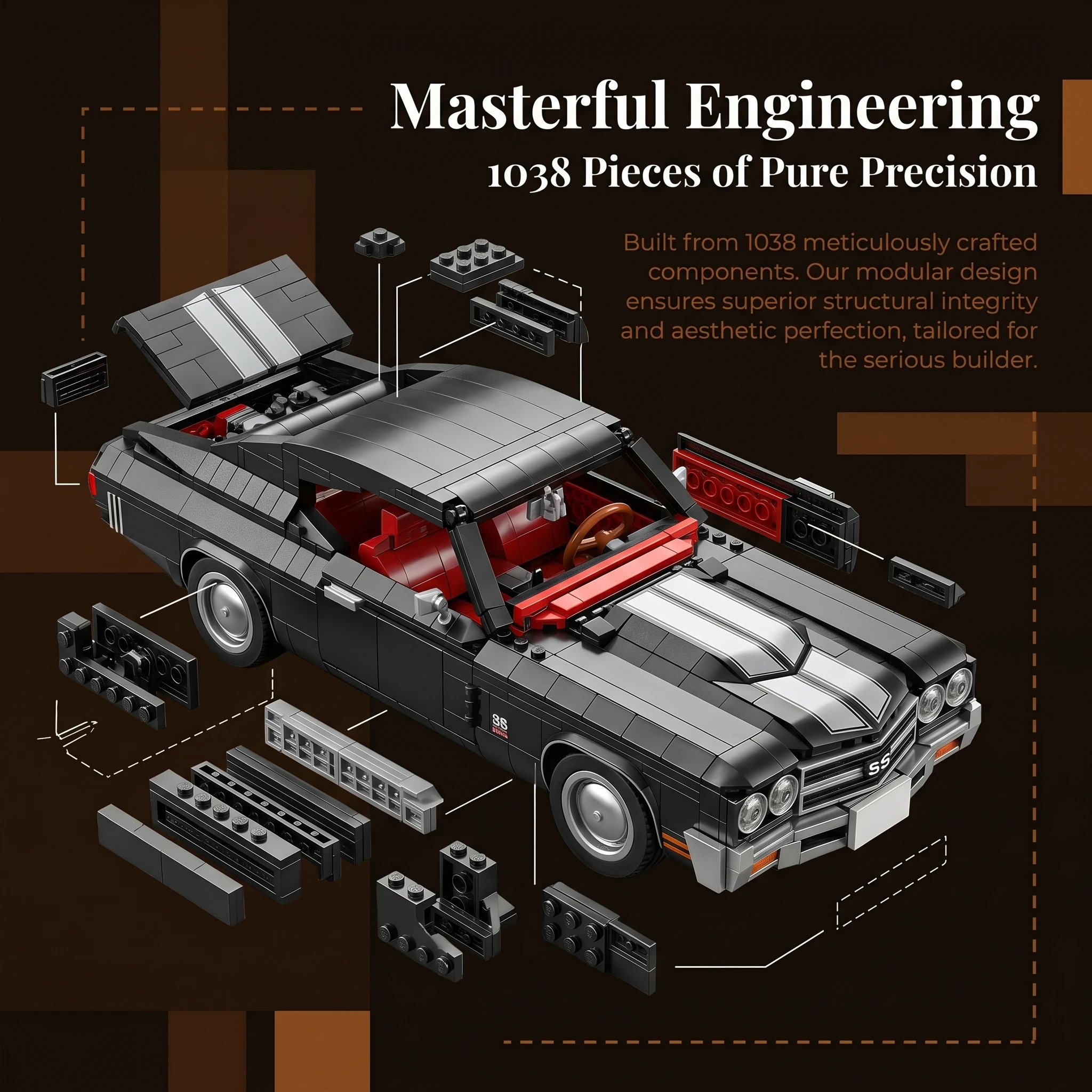 MOC Chevelle SS 454 American M - огляд і ціна Stem Robotics Kit