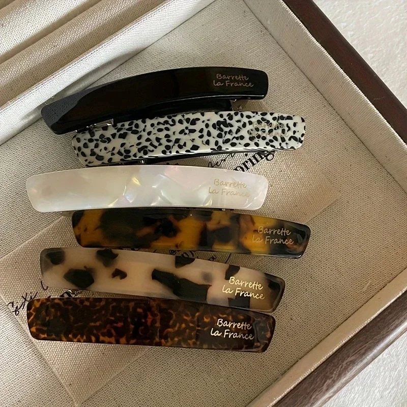 

Acetate Hair Clip Elegant Hairgrip Colorful Geometric Barrettes Hairpin Women Hair Accessories