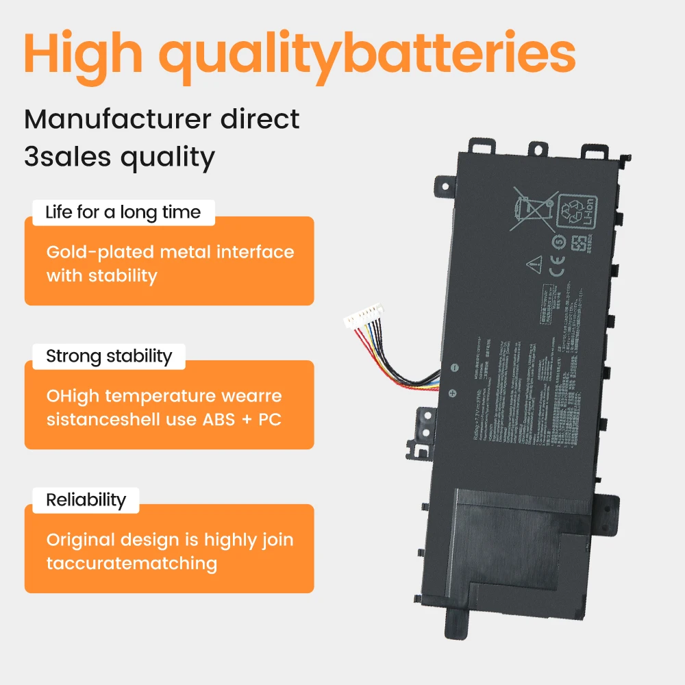 Batterie d'ordinateur portable 7.6V 32WH B21N1818 pour ASUS VivoPle17 X712 X712FA X712FB B21N1818-2 C21N1818 B21N1818-3 B21N1818-1