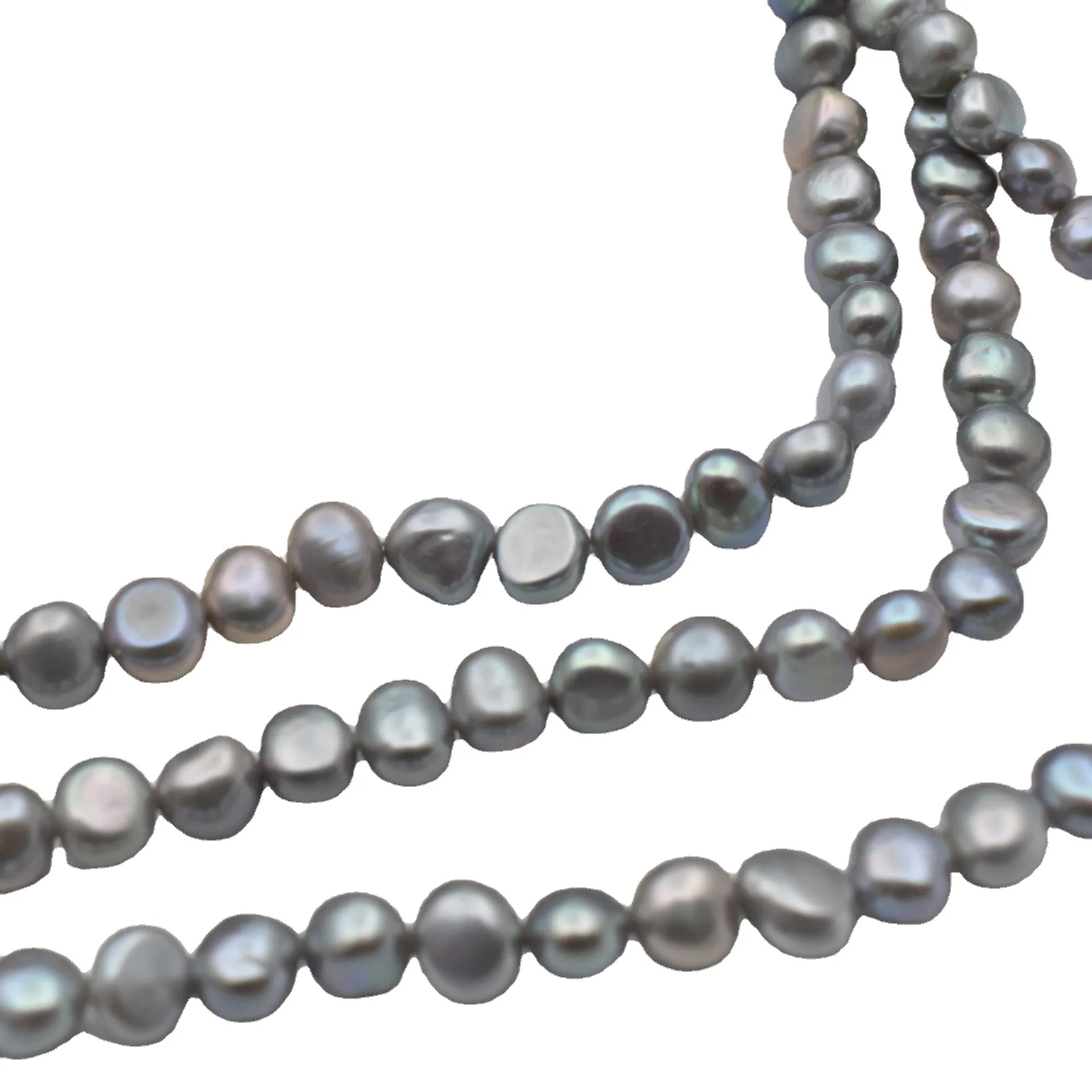 

Baroque Irregular Pearl 5-6-7-8-9mm Natural Freshwater Gray Double-Sided DIY Jewelry Components Beads for Necklace Jewelry