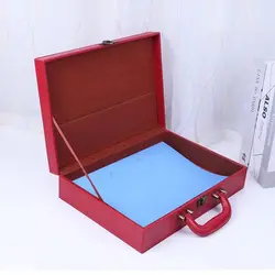 Delivery Spot Case Leather Toolbox Property Contract Key Box Large Capacity Briefcase without Logo