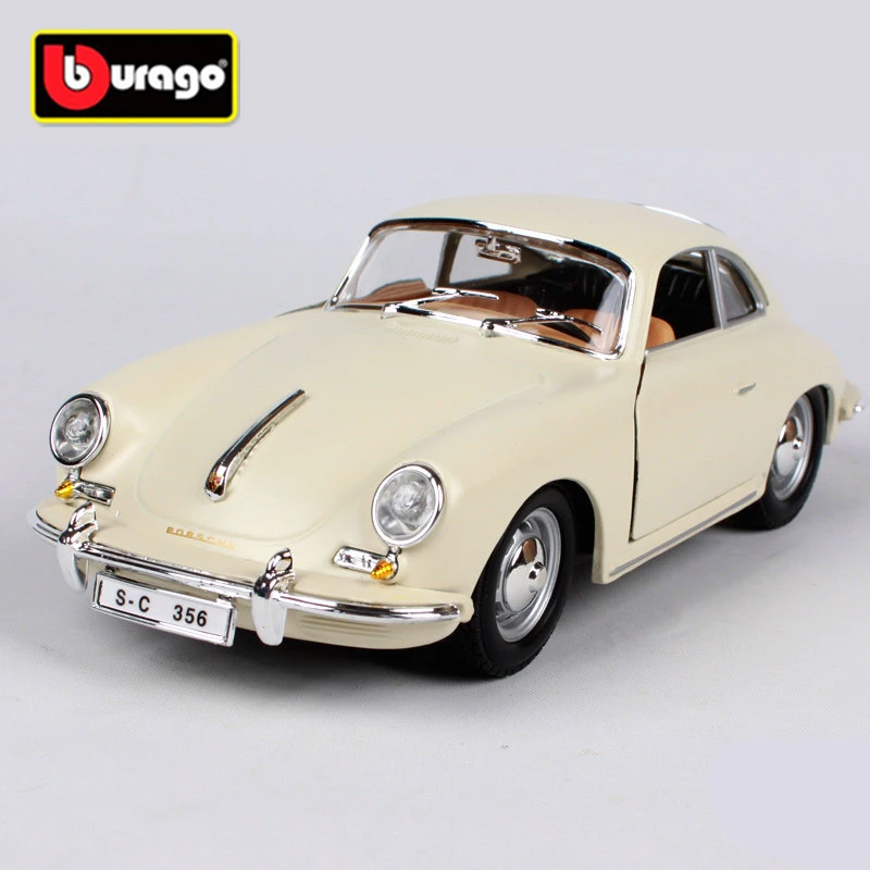 Bburago 1:24 Porsche 356B Coupe Alloy Car Model Simulation Diecasts Metal Classic Sports Car Model Collection Childrens Toy Gift